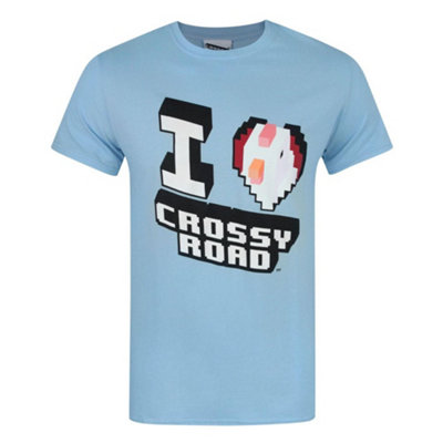 B&Q -  Crossy Road Mens Blue Logo Short Sleeved T-Shirt (Xx-Large)