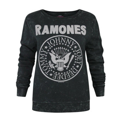 Vanilla Underground Amplified Clothing Womens Grey Ramones Seal Logo Sweatshirt (Medium) from B&Q