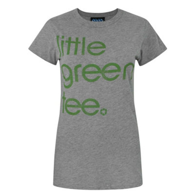 Vanilla Underground Junk Food Clothing Womens Grey Slogan Text 'little Green Tee' Short Sleeved T-Shirt (Small) from B&Q