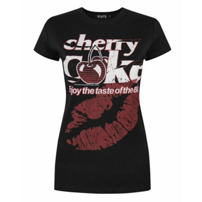 Vanilla Underground Coca Cola Womens Black Coke Short Sleeved T-Shirt (Small) from B&Q