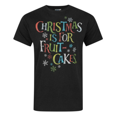 Vanilla Underground Junk Food Clothing Mens Black Christmas Text Short Sleeved T-Shirt (Small) from B&Q