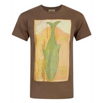 Vanilla Underground Boxtrolls Mens Brown Fish Placement Print Short Sleeved T-Shirt (Small) from B&Q