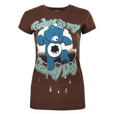 B&Q -  Care Bears Womens Brown Short Sleeved T-Shirt (X-Small)