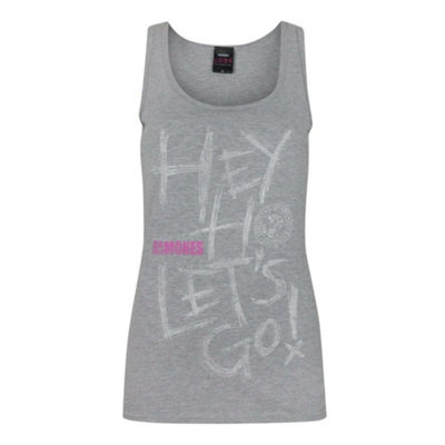Vanilla Underground Ramones Womens Grey Text Print Vest (X-Large) from B&Q
