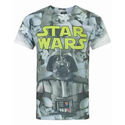B&Q -  Star Wars Mens White Short Sleeved T-Shirt (Medium)