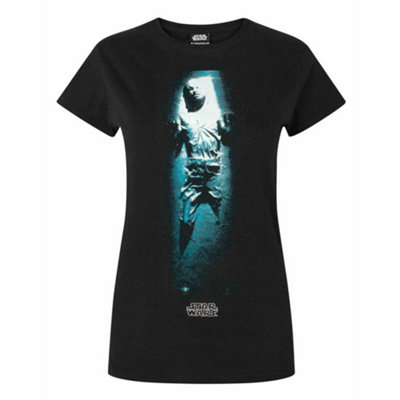 Vanilla Underground Star Wars Womens Black Han Solo Short Sleeved T-Shirt (X-Large) from B&Q
