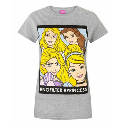 Vanilla Underground Disney Princess Womens Grey Short Sleeved T-Shirt (Medium) from B&Q