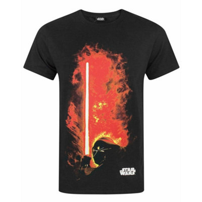 B&Q -  Star Wars Mens Black Darth Vader Short Sleeved T-Shirt (Medium)