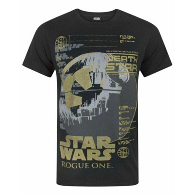 Vanilla Underground Star Wars Mens Black Death Star Print Short Sleeved T-Shirt (Medium) from B&Q