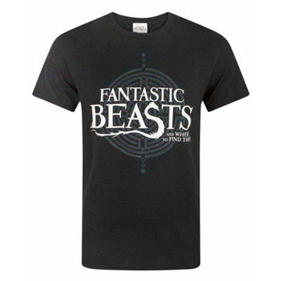 B&Q -  Fantastic Beasts And Where To Find Them Mens Black Logo Short Sleeved T-Shirt (Xx-Large)
