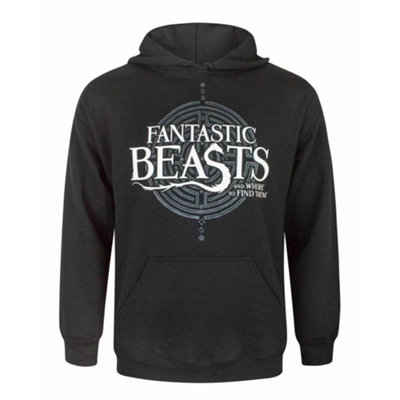B&Q -  Fantastic Beasts And Where To Find Them Mens Black Logo Hoodie (Xx-Large)