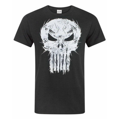 B&Q -  Marvel Mens Black Logo Short Sleeved T-Shirt (Small)