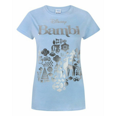 Vanilla Underground Disney Womens Blue Bambi Short Sleeved T-Shirt (Large) from B&Q