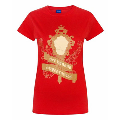 B&Q -  Disney Womens Red Enchatned Mirror Short Sleeved T-Shirt (Xx-Large)