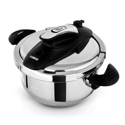 Tower Unisex Silver T920002 Pressure Cooker, Twist/Turn Lid, Stainless Steel, 4 Litre, 22 Cm In - Image 9
