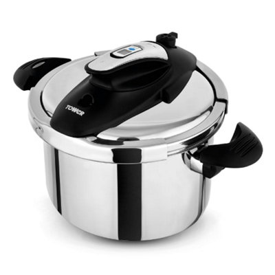 Tower Unisex Silver Pressure Cooker - T920003 One-Touch Ultima 6L In Stainless Steel In - Image 8