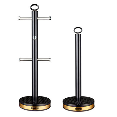 Tower Empire 6 Cup Mug Tree And Towel Pole