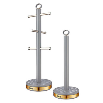 Tower Empire 6 Cup Mug Tree And Towel Pole