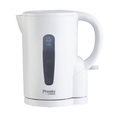 Tower Presto 2200W 1.7 Litre White Cool Touch Handle Fast Boil Electric Kettle from B&Q