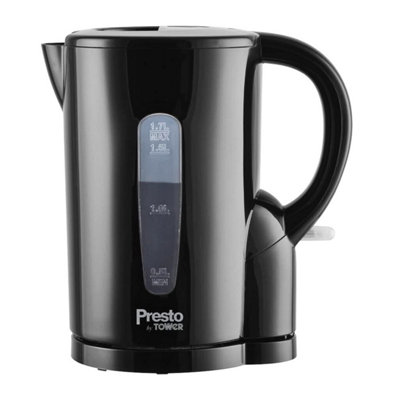 Tower Presto 2200W 1.7 Litre Black Cool Touch Handle Fast Boil Electric Kettle