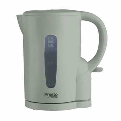 Tower Presto 1.7L Cordless Electric Kettle Grey Jug Water Boiler Heater Fast Boil from B&Q