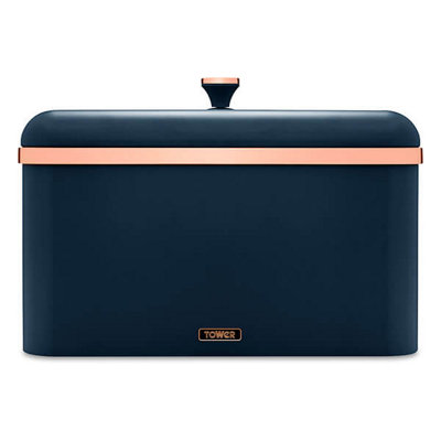 Tower Midnt Blue Cavaletto Carbon Steel Bread Bin - Image 9