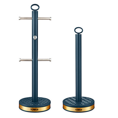 Tower Empire 6 Cup Mug Tree And Towel Pole