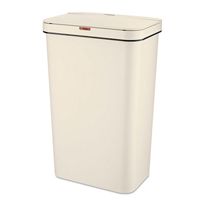 Tower Sensor Bin with Retainer Ring, Battery-Operated, 50L, Cream, Cream - Image 9