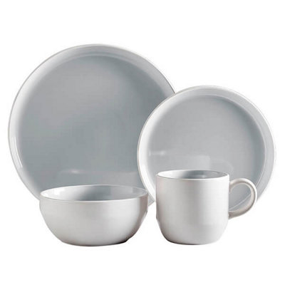 Tower Barbary & Oak Oslo 16 Piece Dinnerware Set Grey from B&Q
