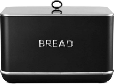 Tower Unisex Black Renaissance Bread Bin, 16L Capacity, Simple Pull Lid, T826175blk | Size: A - Image 12