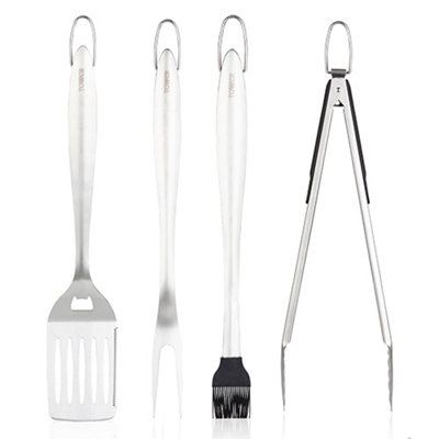 Tower 4 Piece Bbq Tools Set With Stainless Silver Handles from B&Q