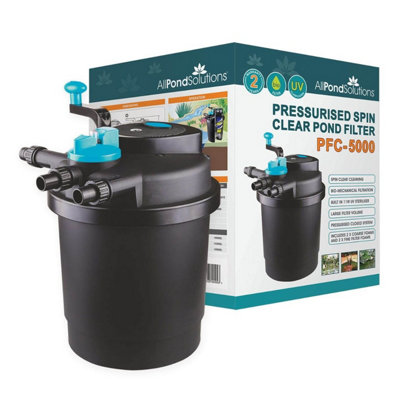 All Pond Solutions Allpondsolutions 5000L Pressurised Pond Filter 11W Uv Easy Clean Pfc-5000 from B&Q