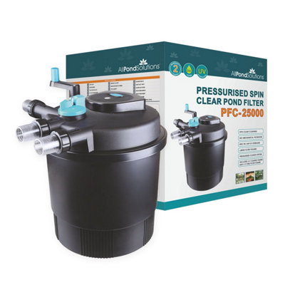 All Pond Solutions Allpondsolutions 25000L Pressurised Pond Filter 36W Uv Easy Clean Pfc-25000 from B&Q