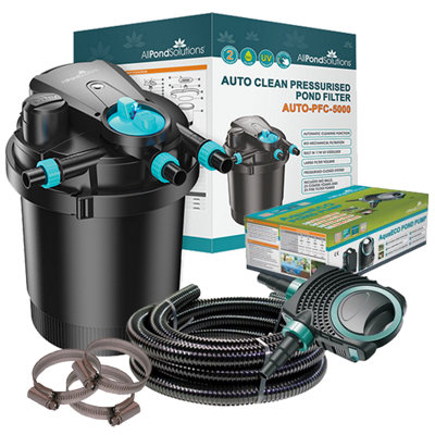 All Pond Solutions Allpondsolutions 5000L Pressurised Pond Filter Kit Auto-Pfc-5000-Kit from B&Q