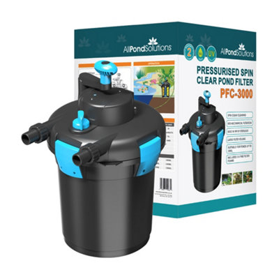 All Pond Solutions Allpondsolutions 3000L Pressurised Pond Filter 9W Uv Easy Clean Pfc-3000 from B&Q