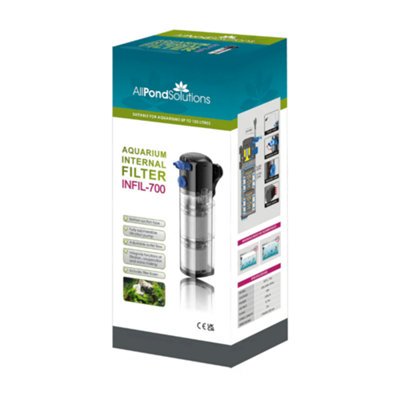 All Pond Solutions 500L/h Aquarium Internal Filter Infil-700 from B&Q