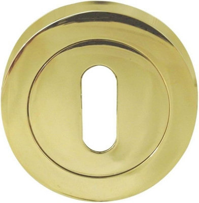 Dzina Escutcheon Keyhole 50mm Brass Pack Of 6 from B&Q