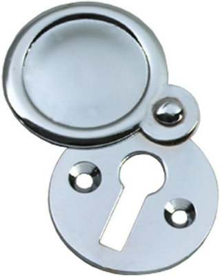 Dzina Victorian Escutcheon Covered 32mm Satin Chrome Pack Of 1 from B&Q