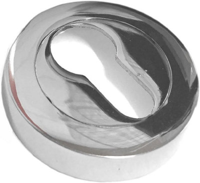 Dzina Escutcheon Euro Profile Polished Chrome Concealed Fix Pack Of 12 from B&Q