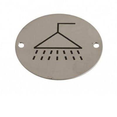 Dzina Shower Door Sign 75mm Screen Printed Sss Pack Of 1 from B&Q