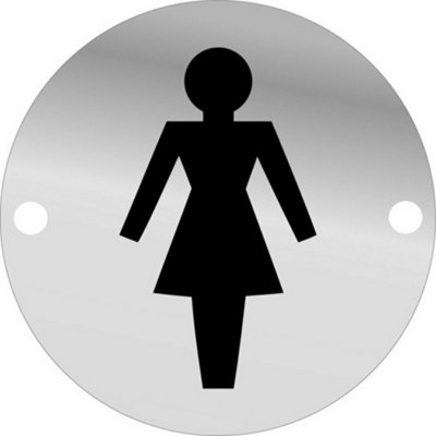 Dzina Toilet Door Sign 75mm Screen Printed Pss Female Pack Of 1 from B&Q