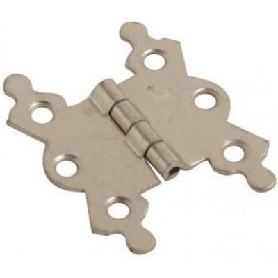 Dzina Steel Fancy Butterfly Hinge 40mmChrome Plated Antique Decorative Cabinet Hinge With Matching Screws (1 Pair) from B&Q