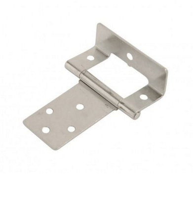 Dzina Cranked Flush Hinge 50mm X 16mm (2 Inch) Bzp (1 Pair) from B&Q