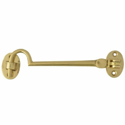 Dzina Cabin Hook Silent Pattern 300mm (12 Inch) BrassPack Of 1 from B&Q
