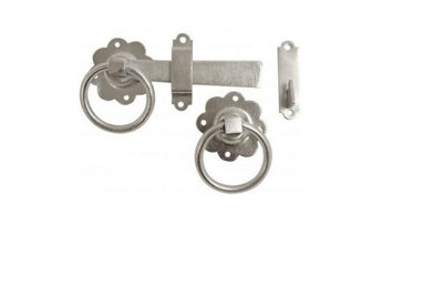 Dzina Plain Ring Gate Latch Plain BzpPack Of 1 from B&Q