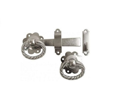 Dzina Twisted Ring Gate Latch BzpPack Of 1 from B&Q