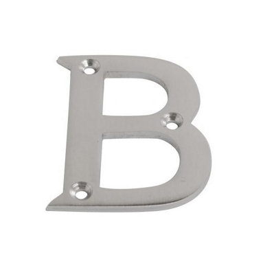 Dzina Letter 'b' 65mm Inch Satin ChromePack Of 1 from B&Q