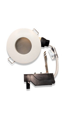 UKEW Pack Of 4White ,recessed Downlight Round Bathroom Gu10 Ceiling Light Fixture Ip65 Spotlight ,frosted Cover from B&Q