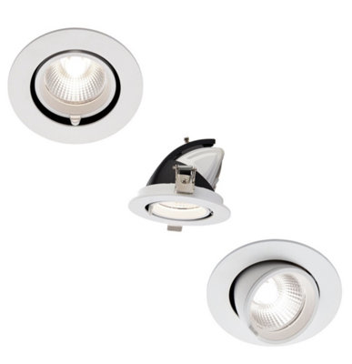 UKEW 10W Dimmable Led Scoop Downlight For Commercial Spaces With Adjustable Tilt from B&Q