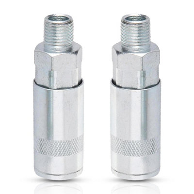 B&Q -   Air Line Fitting Quick Release Push Fit For Pcl Vertex Compressor Air Hose 1/4" Male Thread 2Pc